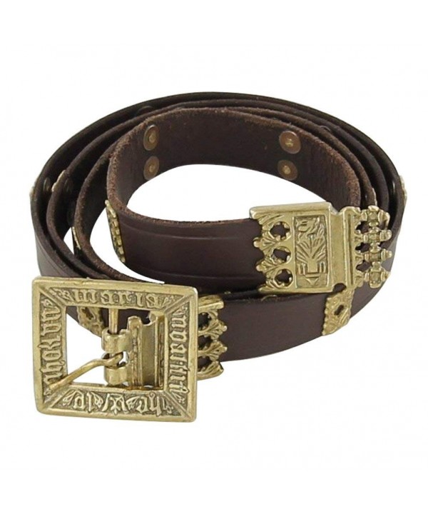 Quatrefoil Medieval Handmade Leather Belt Quatrefoil Medieval Handmade Leather Belt