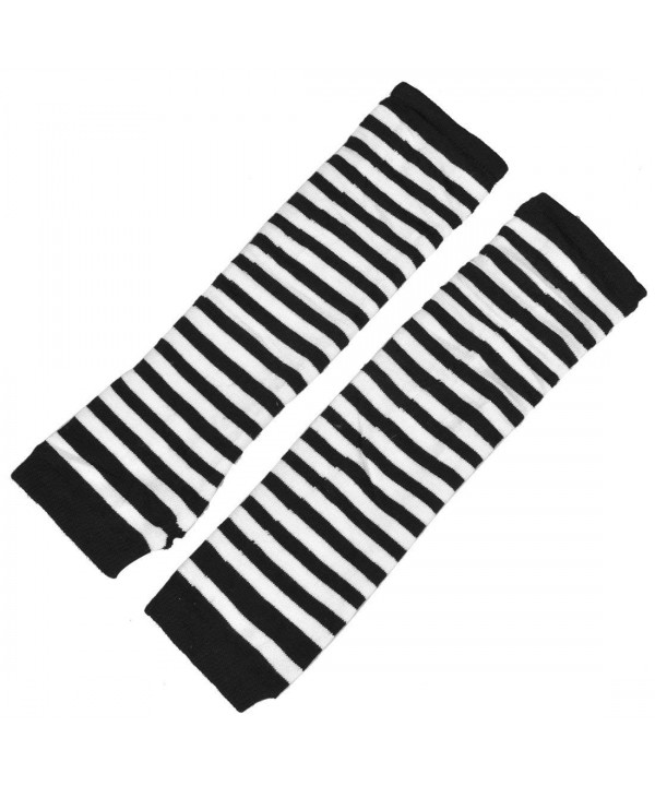 Stripe Pattern Thumbhole Fingerless Warmers Stripe Pattern Thumbhole Fingerless Warmers
