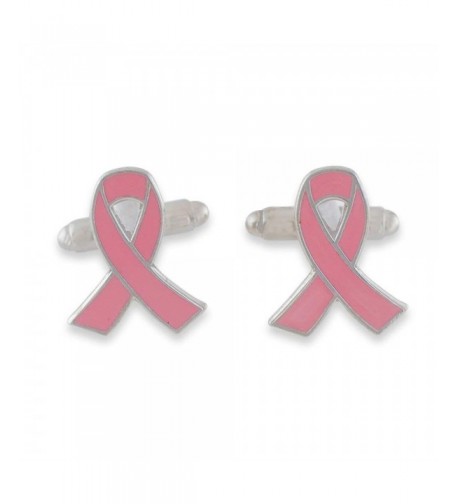 Ribbon Breast Cancer Awareness Cufflinks
