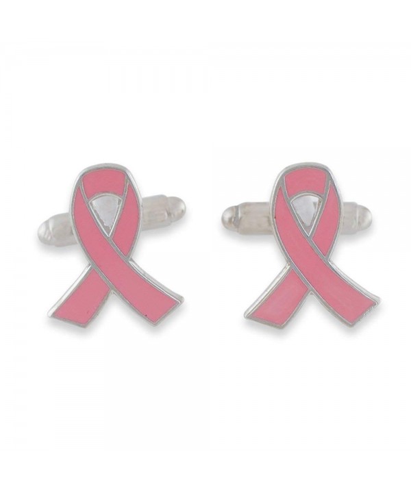 Ribbon Breast Cancer Awareness Cufflinks