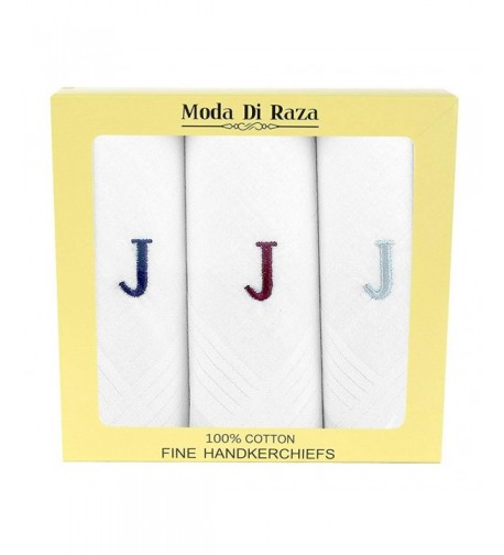 Moda Raza Monogrammed Handkerchiefs Initial