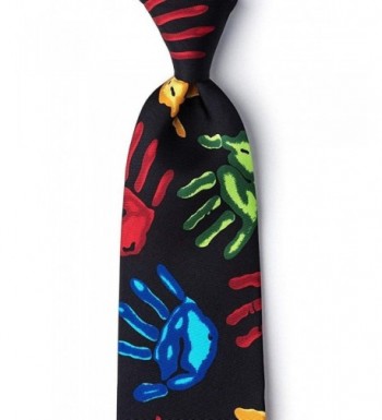 Black Silk Childrens Hands Necktie