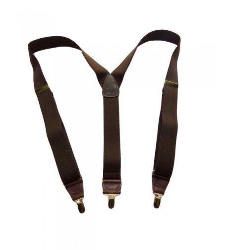 suspenders leather crosspatch Patented Gold tone