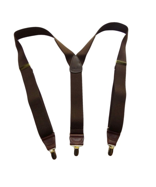 suspenders leather crosspatch Patented Gold tone