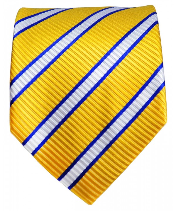 Paul Malone Striped Necktie Yellow