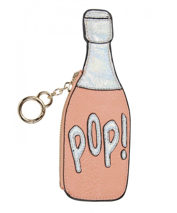 Champagne Bottle Coin Purse Keychain