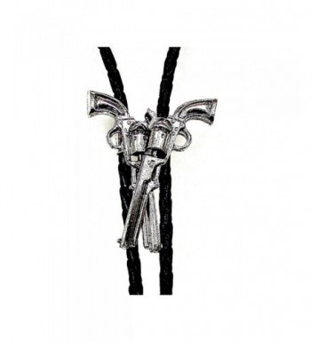 Crossed Guns Silver Plated Bolo