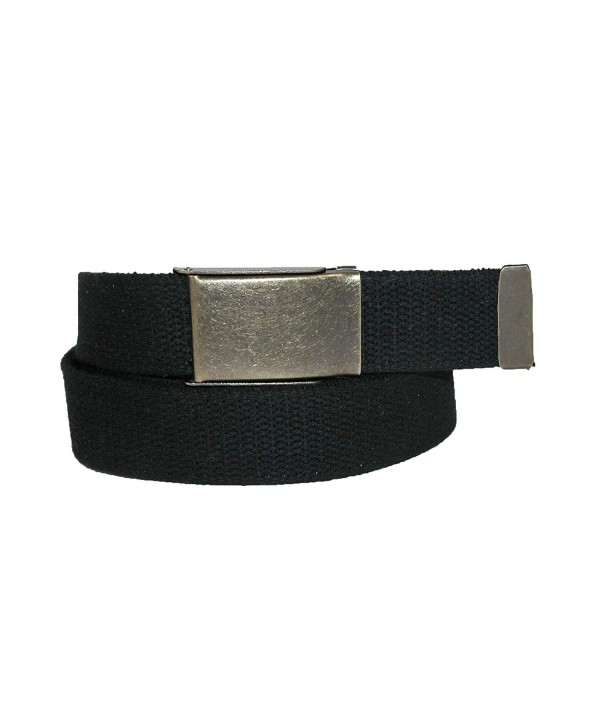 CTM Mens Brass Buckle Black