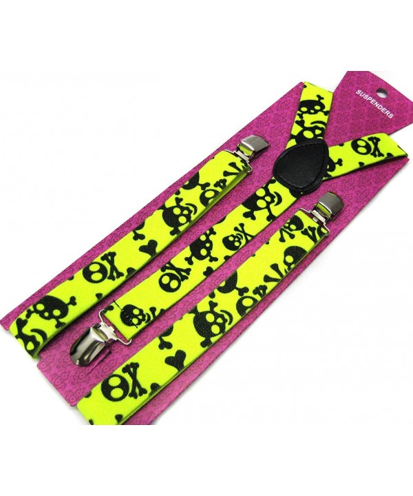 Braces Suspender Yellow Skulls Unisex