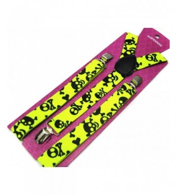 Braces Suspender Yellow Skulls Unisex