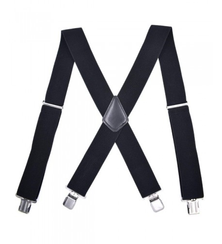 X back Suspenders Adjustable Metal Braces