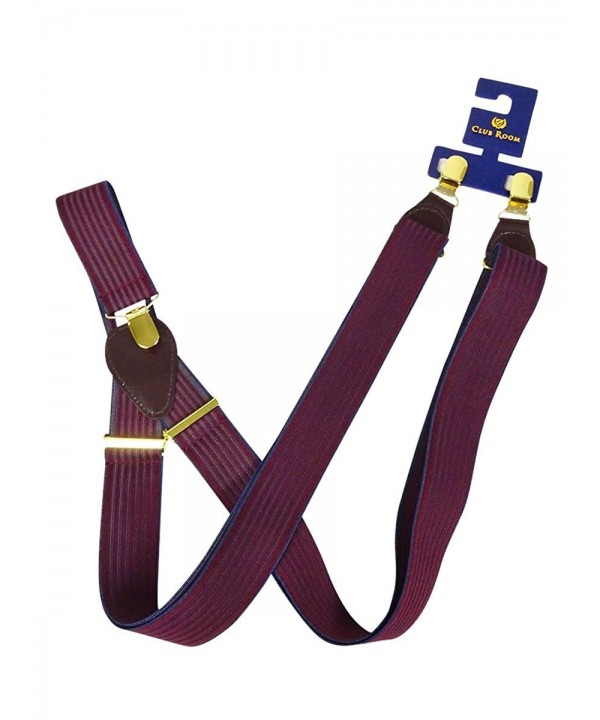 Club Room Jacquard Suspenders Purple