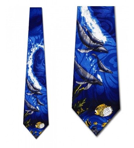 Underwater Whales Tie Mens Necktie