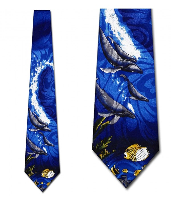 Underwater Whales Tie Mens Necktie