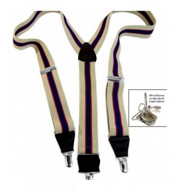 Hold Ups Striped Suspenders Patented No slip