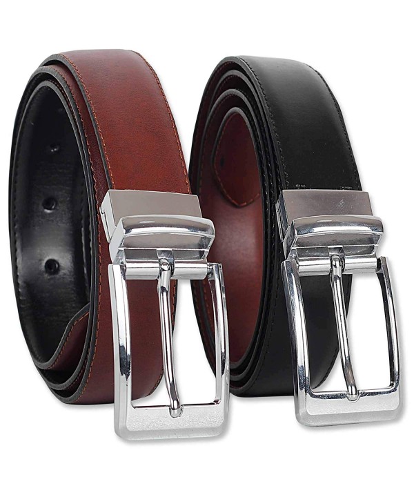 Reversible Leather Belts Men Rotated