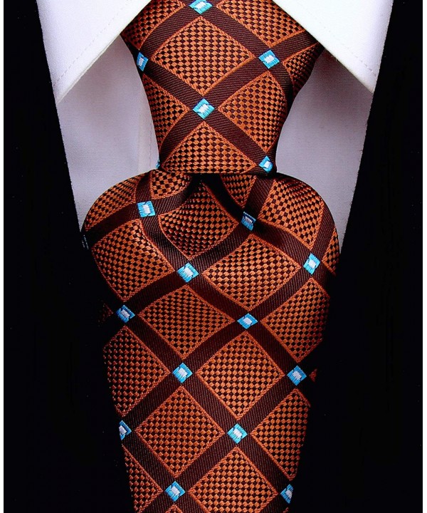 Geometric Ties Men Necktie Chocolate