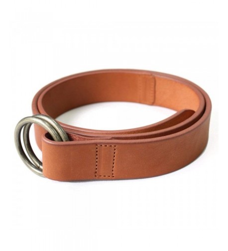 Natural tanned leather Made Japan Double Belt Camel