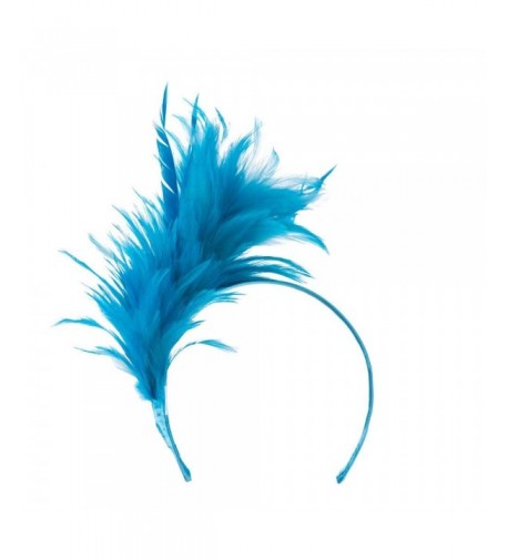 Fancy Feather Fascinator Turquoise OSFM