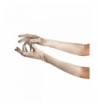 Silver Stretchy Satin Wedding Gloves