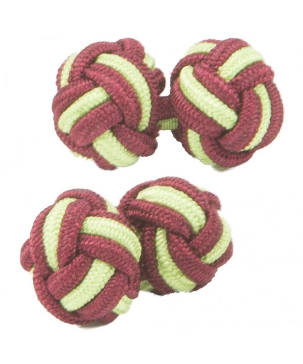 Cuffs Co Maroon Green Cufflinks