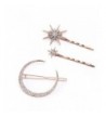 Bronze Stars Moon Hair Clips