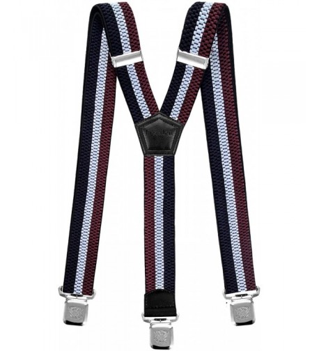 Decalen Suspenders Strong Braces Maroon