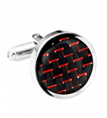 Titanium Cufflinks Black Carbon Polished