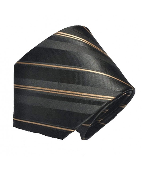 Covona Mens Black Gold Stripe