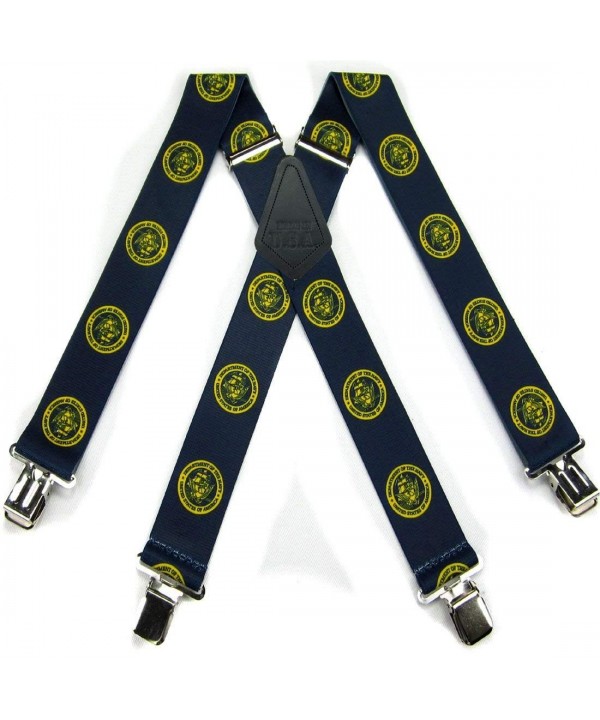 Navy Gold Quality Suspenders Made