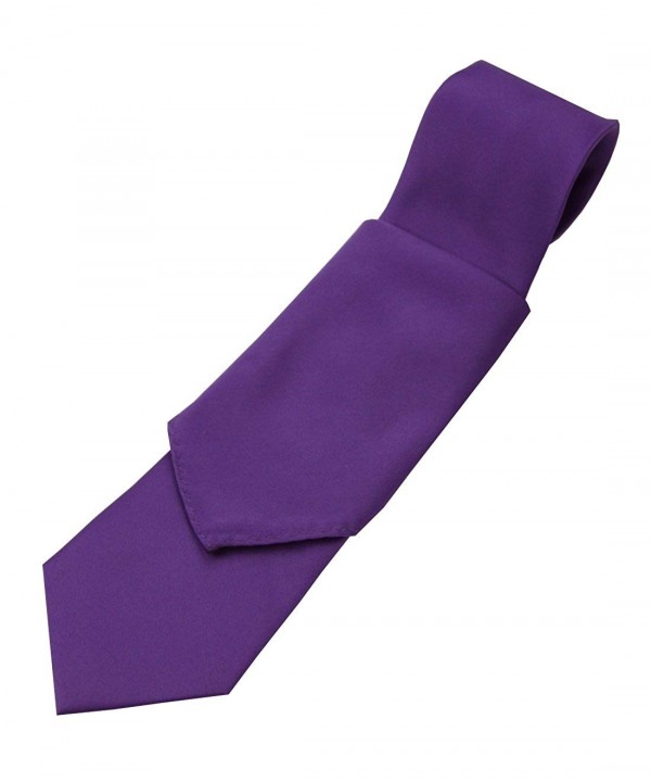 Solid Necktie Pocket Square Purple
