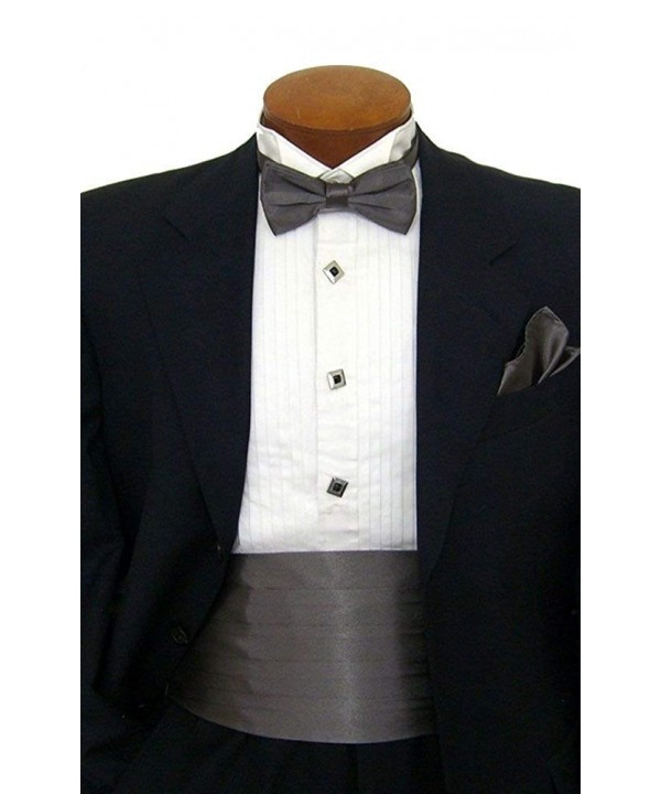 Charcoal Cummerbund Bow Tie Hanky