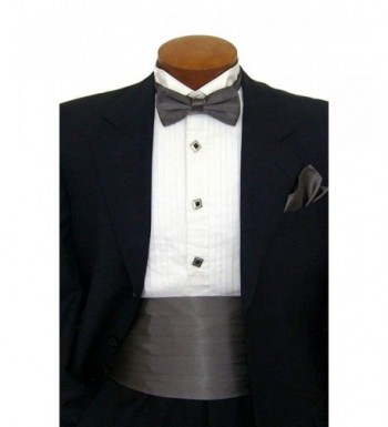 Charcoal Cummerbund Bow Tie Hanky