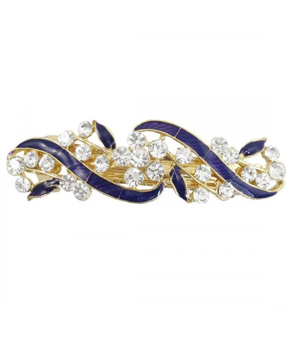 SODIAL French Crystal Hairclip Barrette