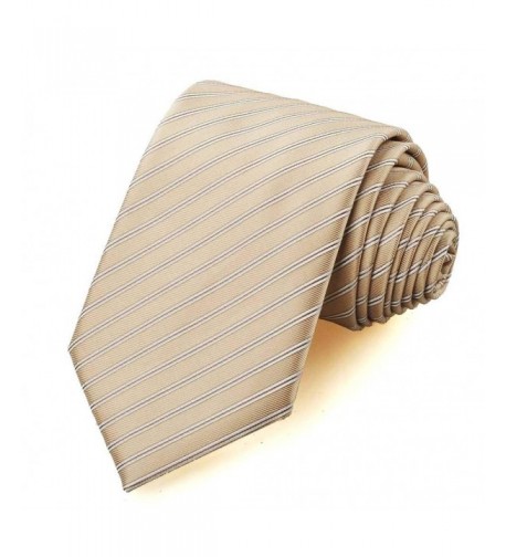 L04BABY Champagne Striped Neckties Jacquard