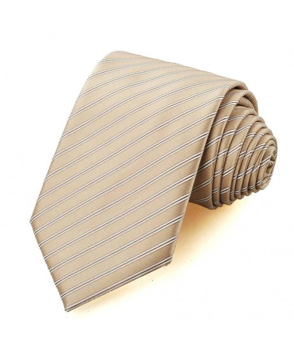 L04BABY Champagne Striped Neckties Jacquard