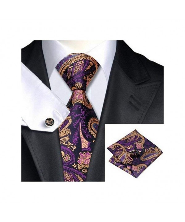 Purple Paisley Classic Necktie Cufflinks