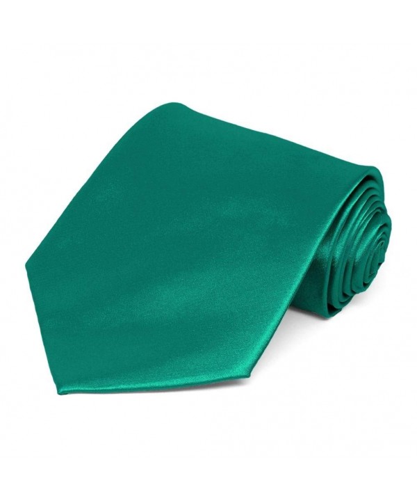 TieMart Jade Solid Color Necktie