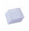 RICOSKY Mens White Handkerchiefs 100 Cotton Pack