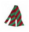 TieMart Red Green Striped Self Tie
