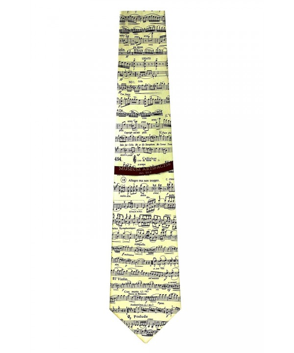 Museum Artifacts Classical Score Necktie