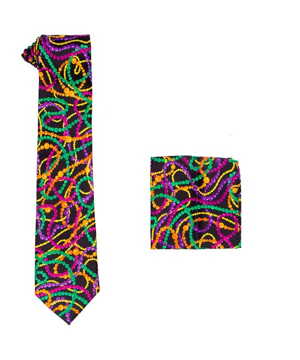 Mardi Gras Printed Necktie Handkerchief