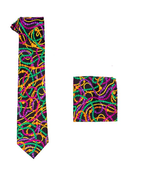 Mardi Gras Printed Necktie Handkerchief Mardi Gras Printed Necktie Handkerchief