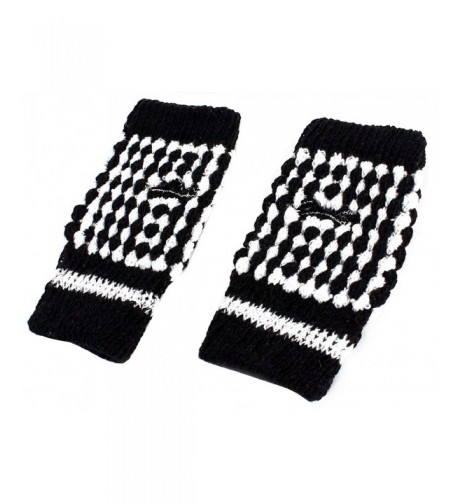 Stretchy Rhombic Ribbed Thumbhole Warmers