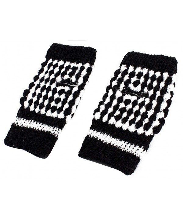 Stretchy Rhombic Ribbed Thumbhole Warmers