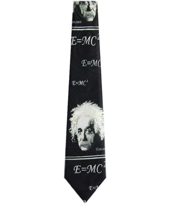 FP 202 Black White Einstein Necktie