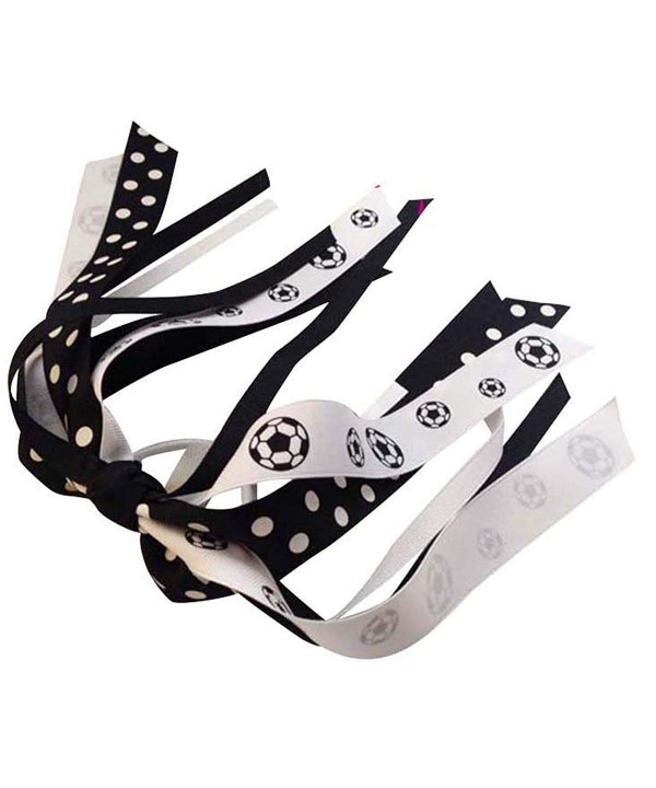 Glitter Soccer Ponytail Bow Ribbons Glitter Soccer Ponytail Bow Ribbons