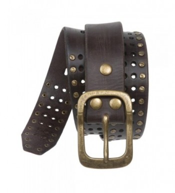 Vintage Cowhide Circle Studded Leather