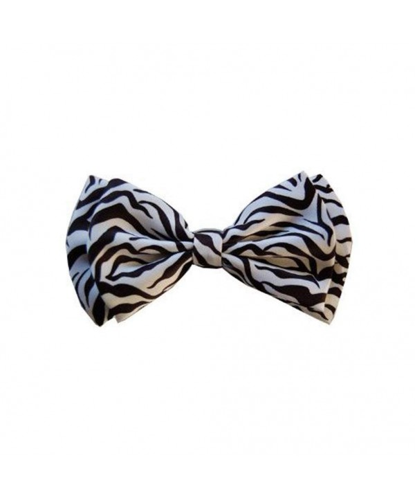 Double Fold Zebra Print Bow