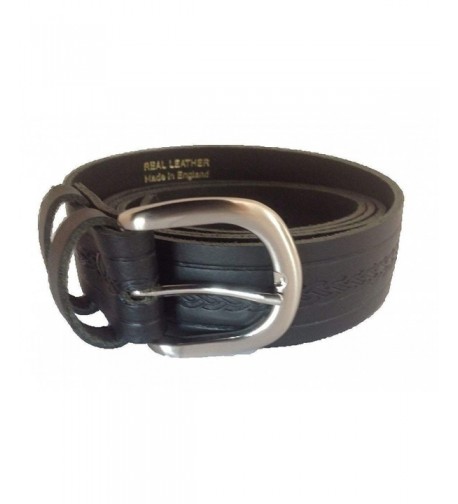 Black Leather PATTERNED LEATHER LOOPS
